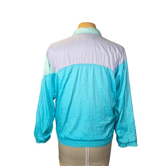 Vtg Milano Sport Small Colorblock Nylon Windbreaker Jacket 80s 90s Streetwear - Picture 3 of 10